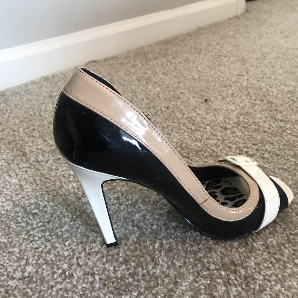 Black White Tan Heels